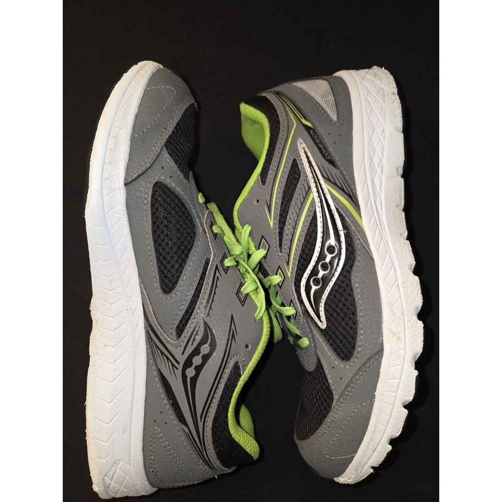 Saucony Cohesion 14 Black Gray Athletic Comfort Running Shoe Women Size‎ 6.5M